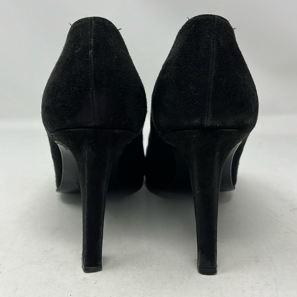 VINTAGE YVES SAINT LAURENT YSL Classic Black Suede heels Made in Italy size 9 - Picture 6 of 14